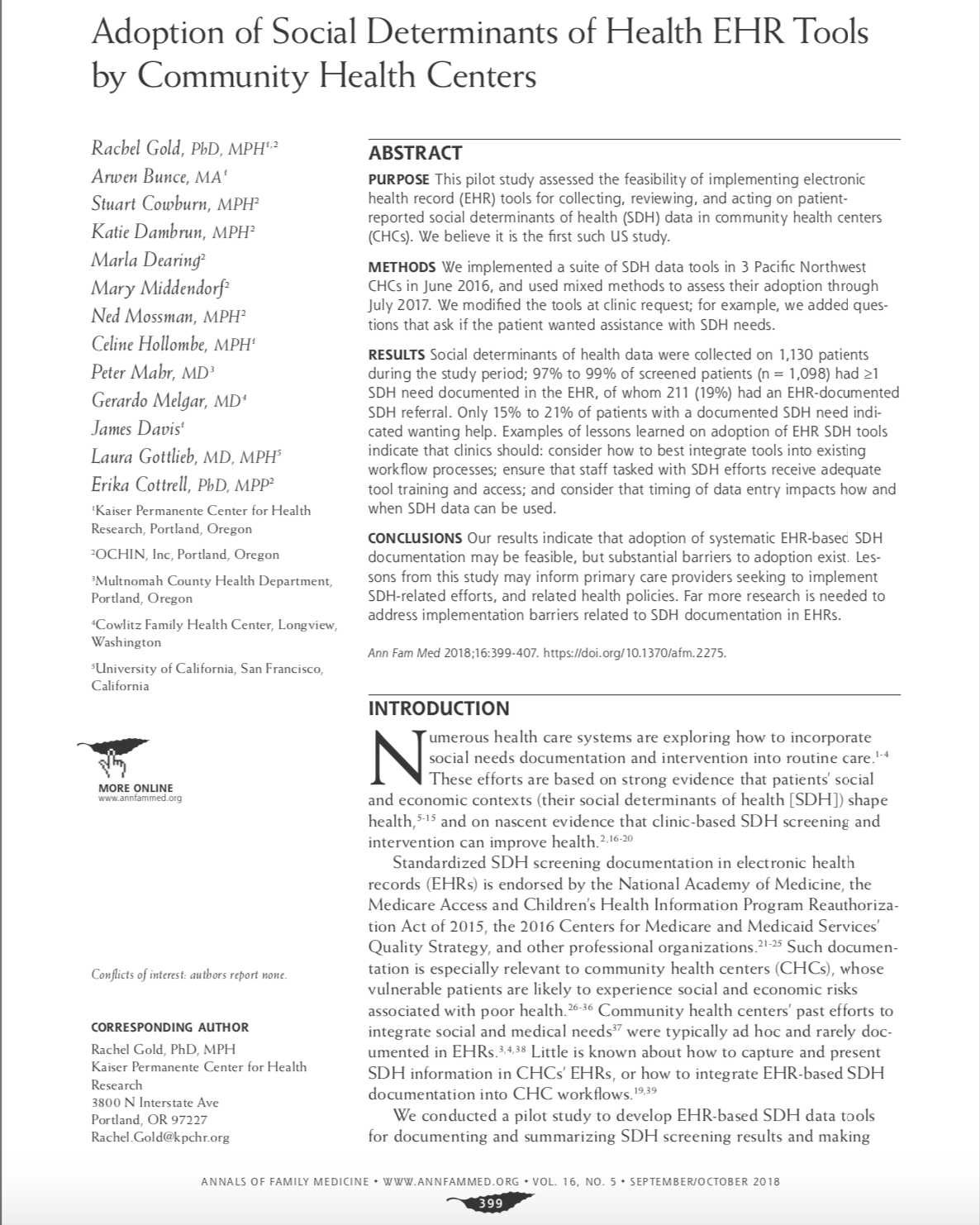 Social Determinants of Health - Community Commons