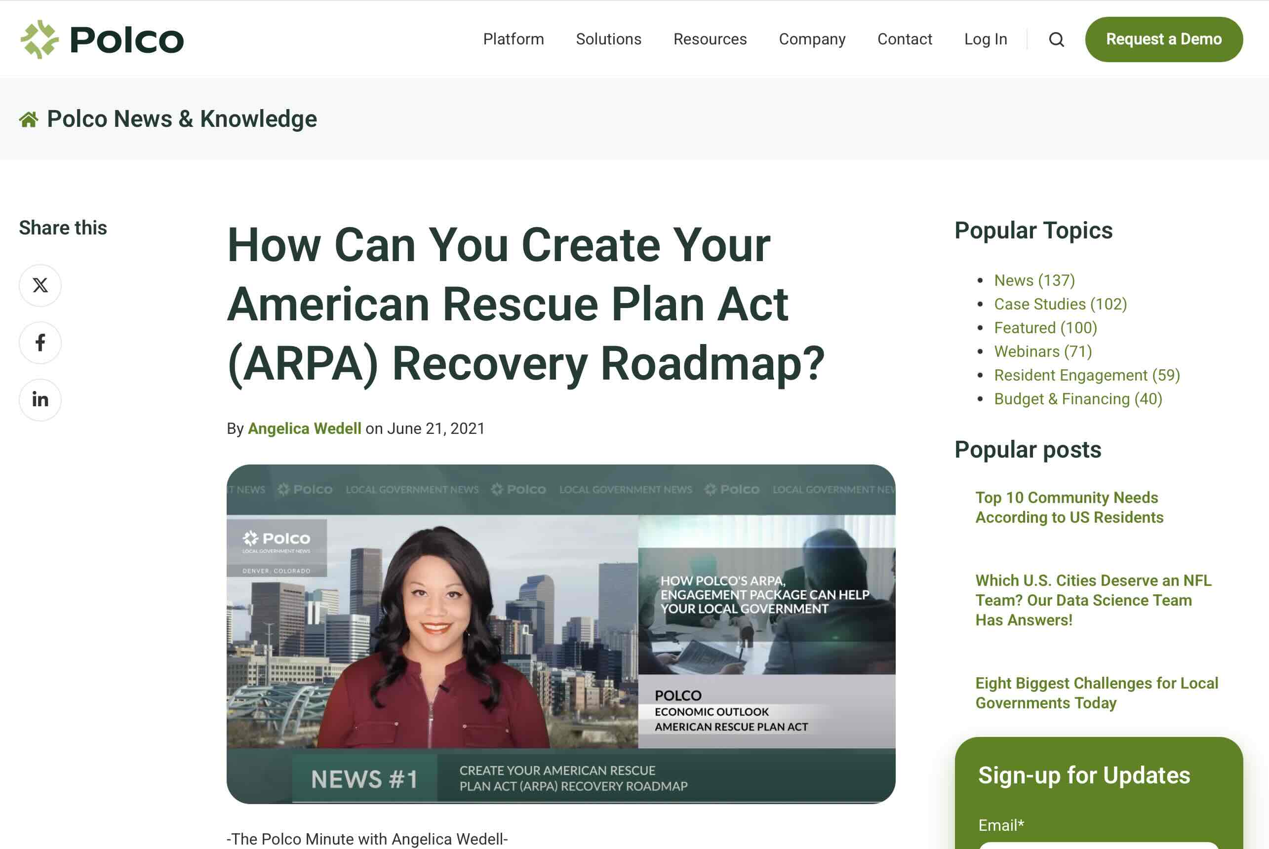 screenshot of the homepage of the resource