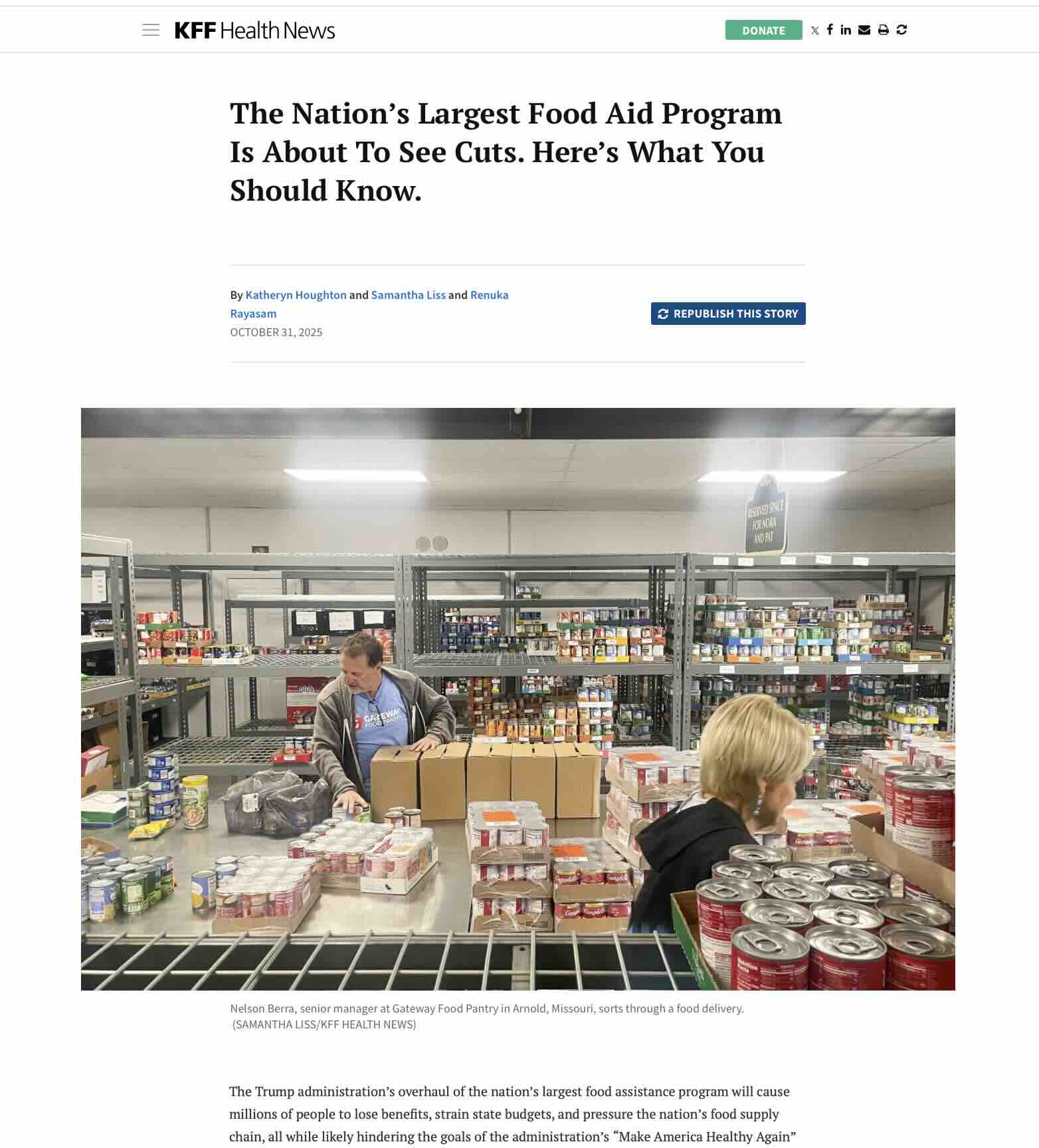 Screenshot of The Nation’s Largest Food Aid Program Is About To See Cuts. Here’s What You Should Know.