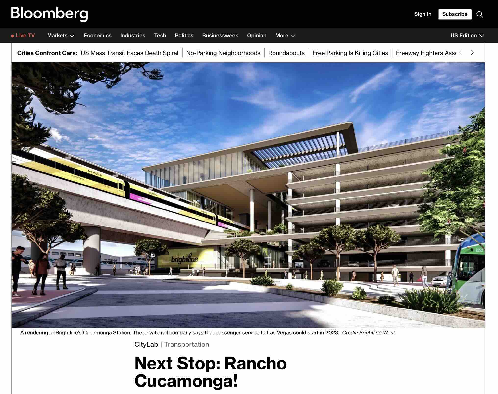 Screenshot of Next Stop: Rancho Cucamonga!