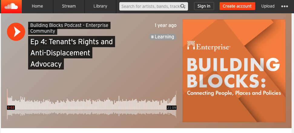 Building Blocks Podcast page screenshot