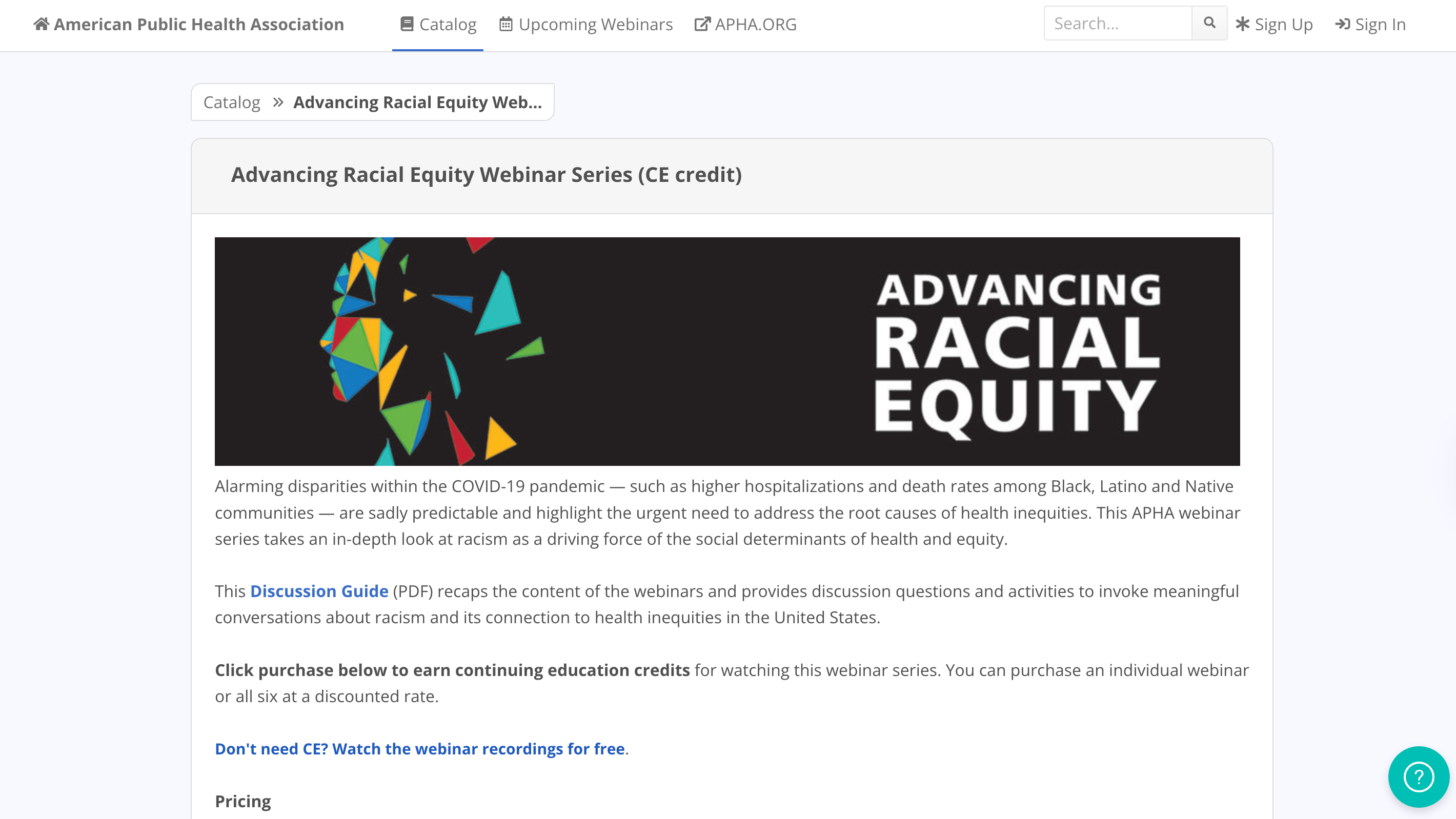Preview of Advancing Racial Equity Webinar