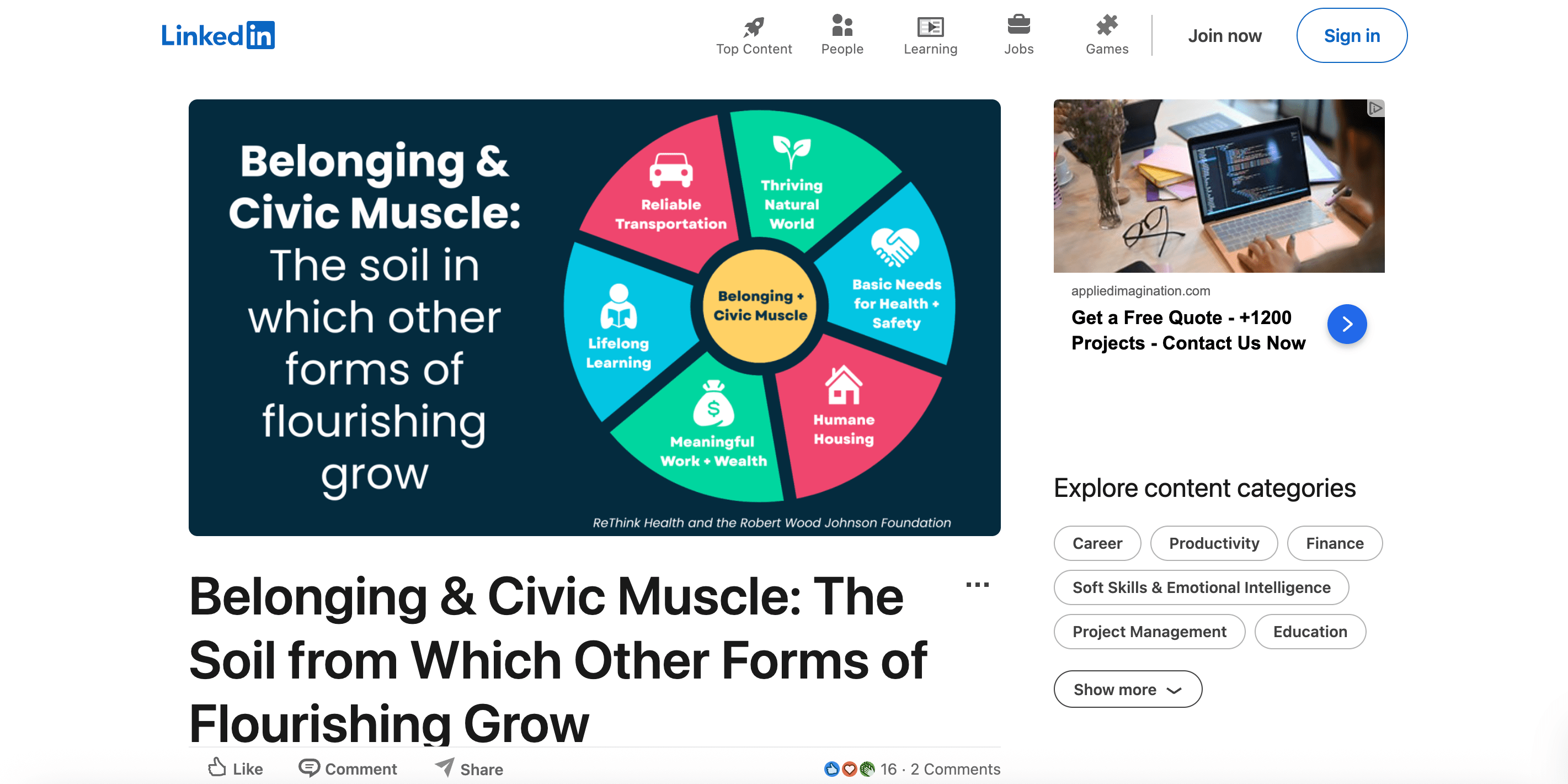 Preview of Belonging & Civic Muscle: The Soil from Which Other Forms of Flourishing Grow