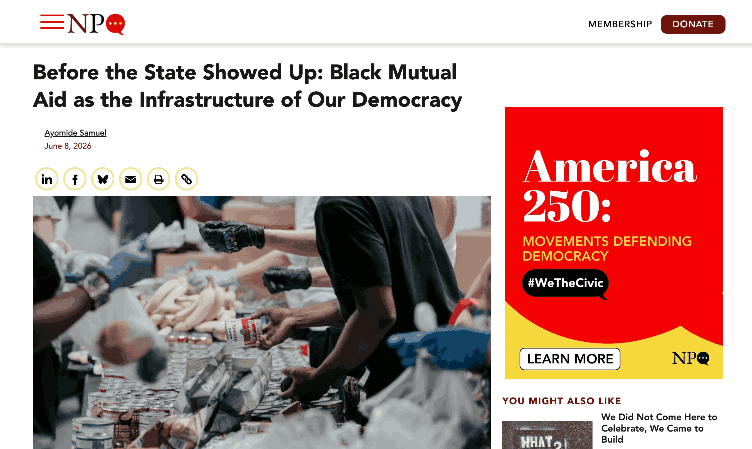Preview of Before the State Showed Up: Black Mutual Aid as the Infrastructure of Our Democracy