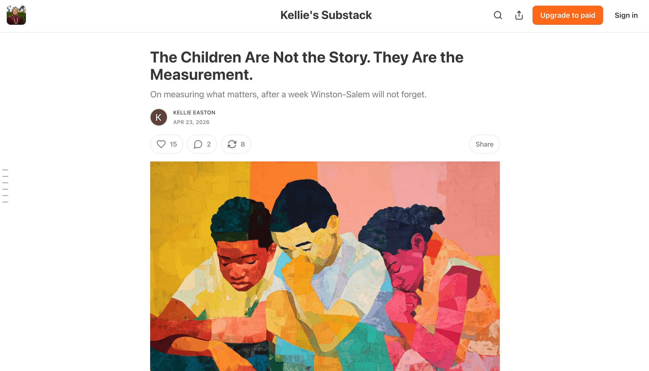 Preview of The Children Are Not the Story. They Are the Measurement.