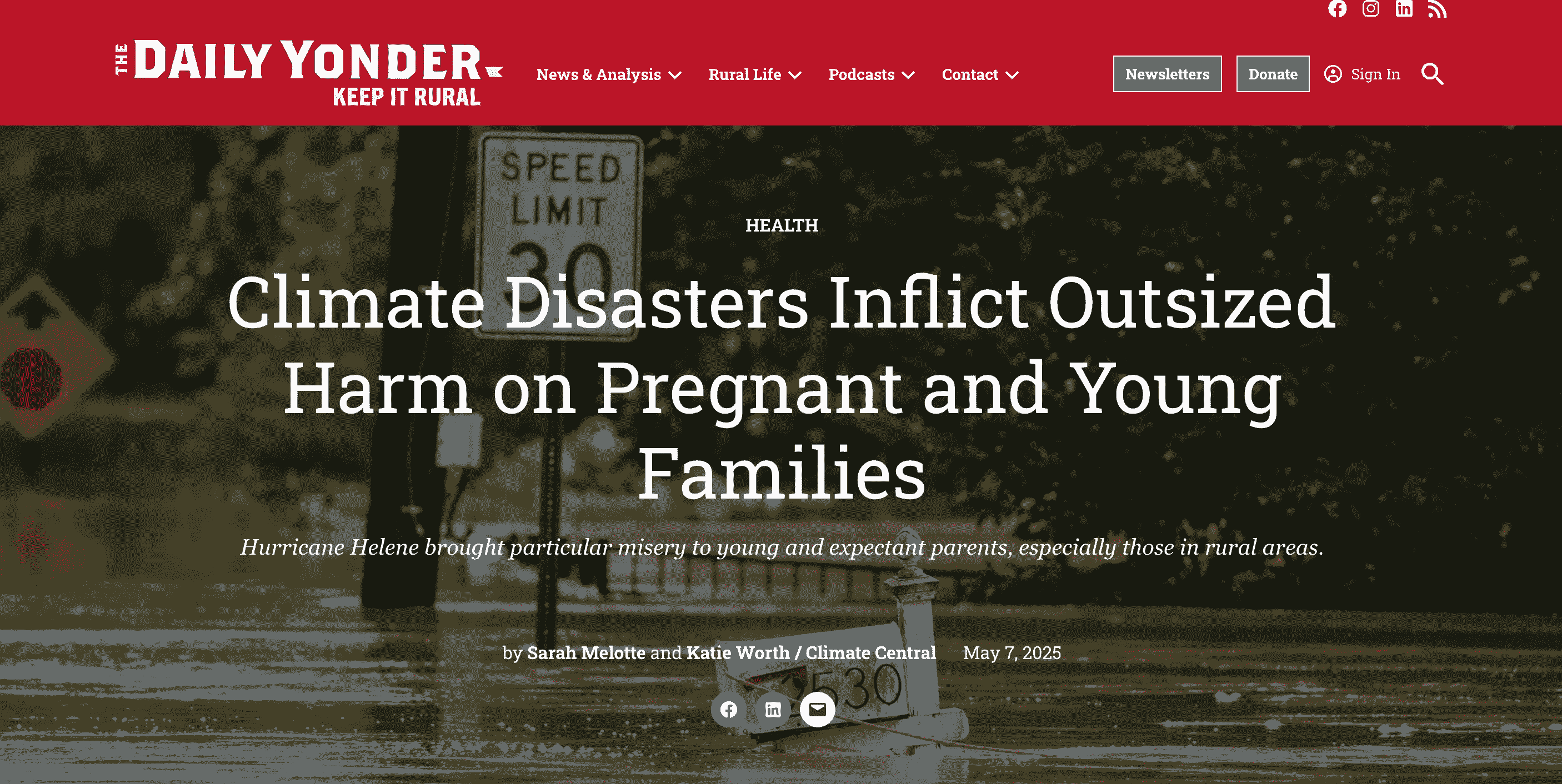 Preview of Climate Disasters and Maternal Health