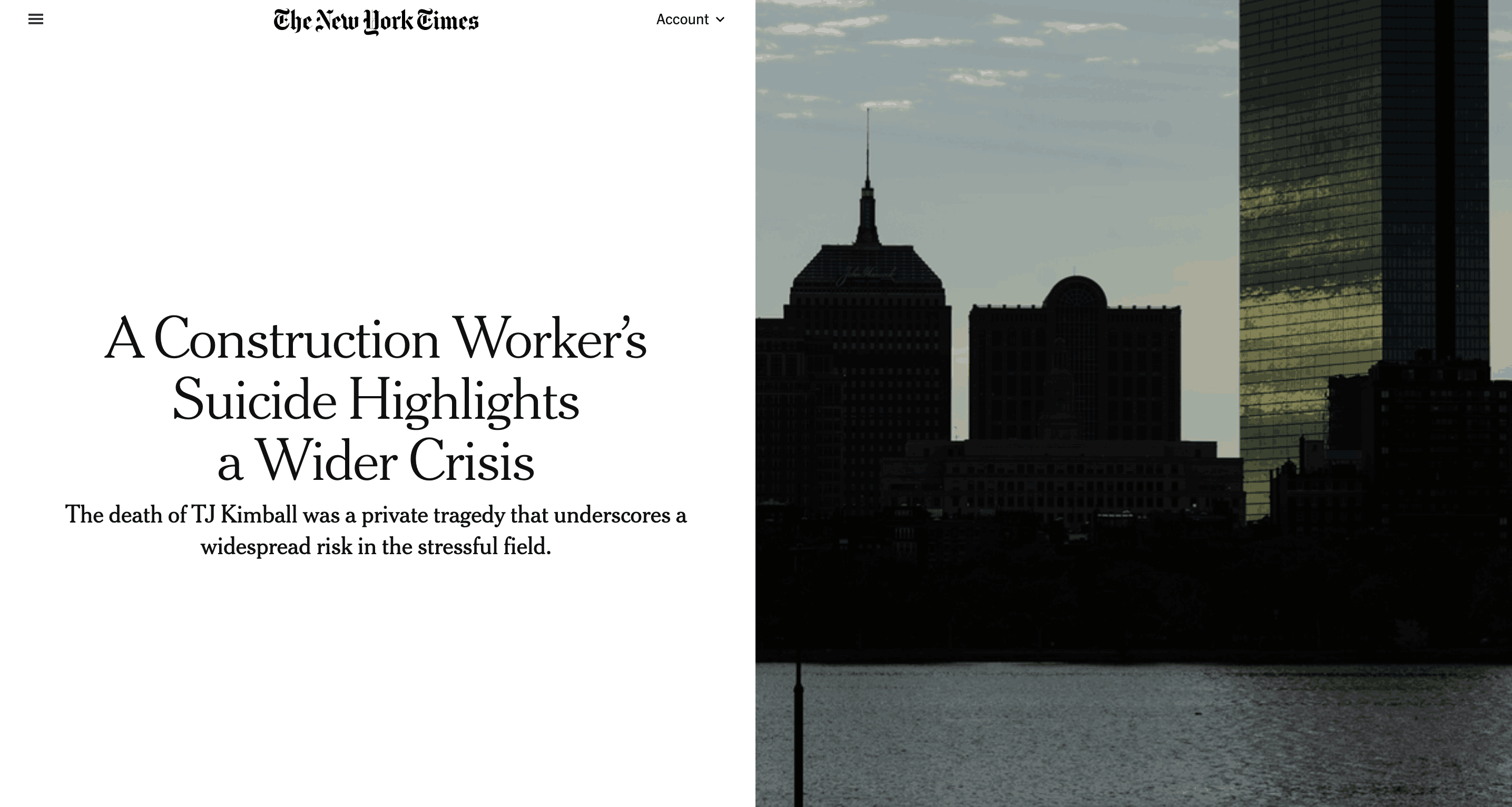 Preview of A Construction Worker’s Suicide Highlights a Wider Crisis