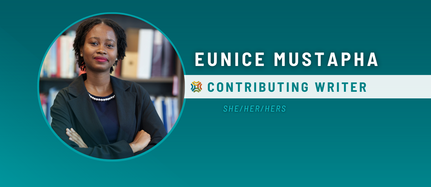 Eunice mustapha's headshot with the text 