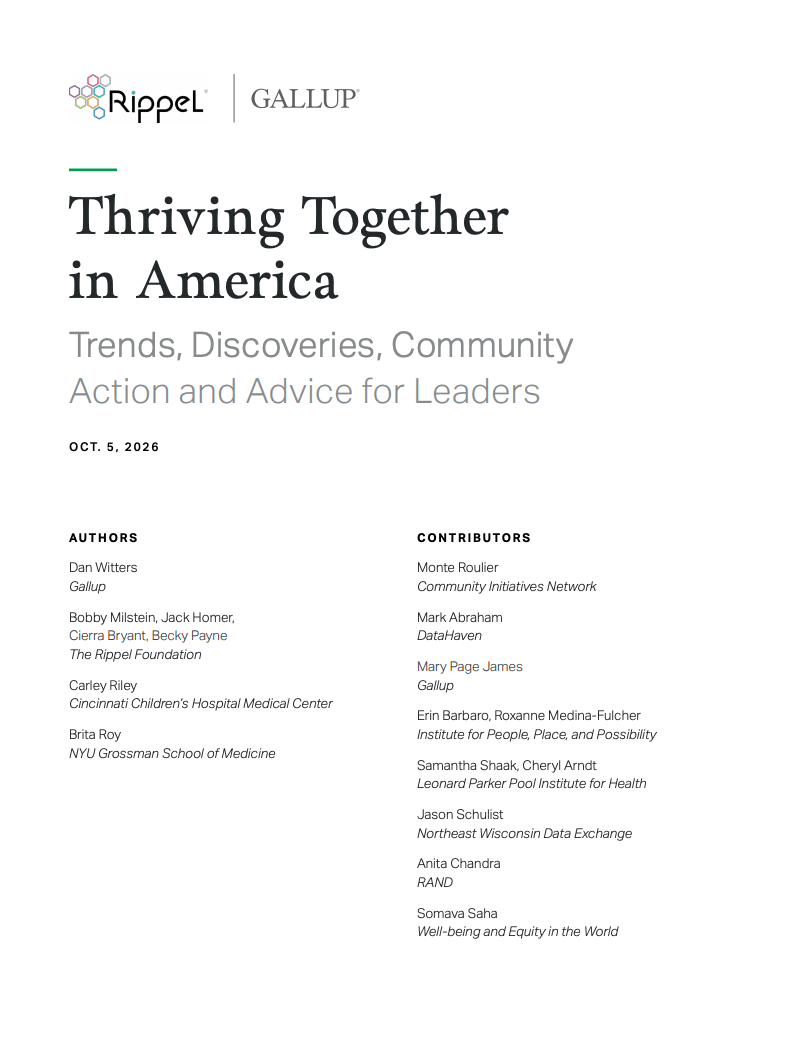 Preview of Gallup and The Rippel Foundation: Thriving Together in America