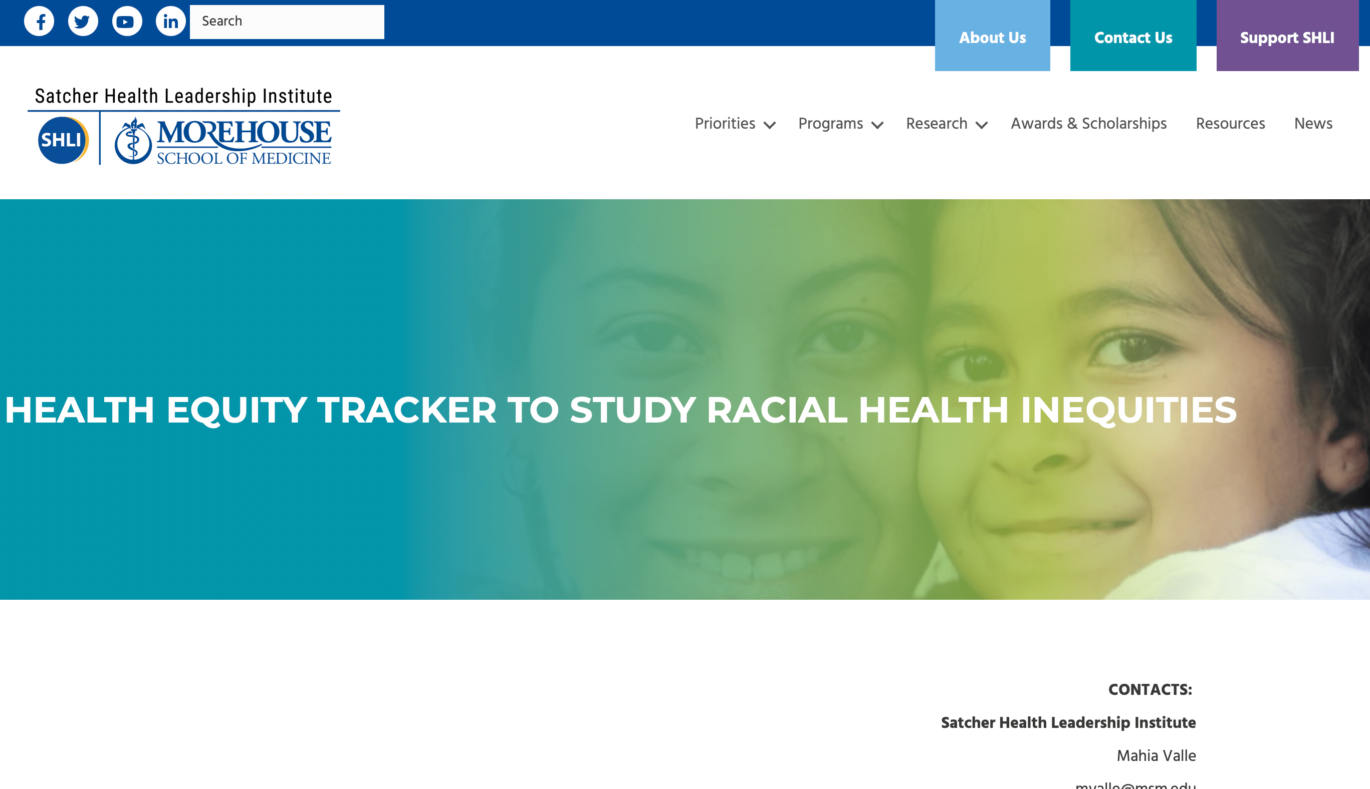 Screenshot of Health Equity Tracker To Study Racial Health Inequities