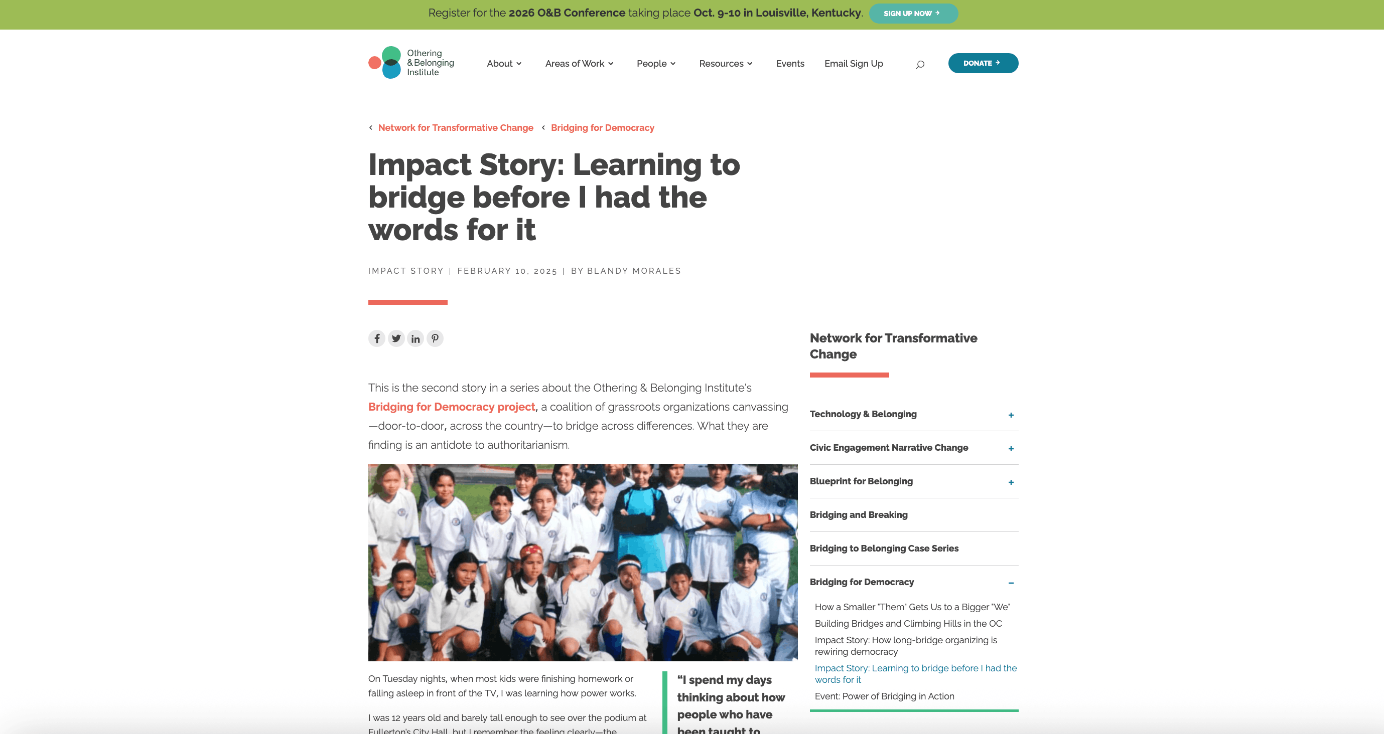 Preview of Impact Story: Learning To Bridge Before I Had The Words For It