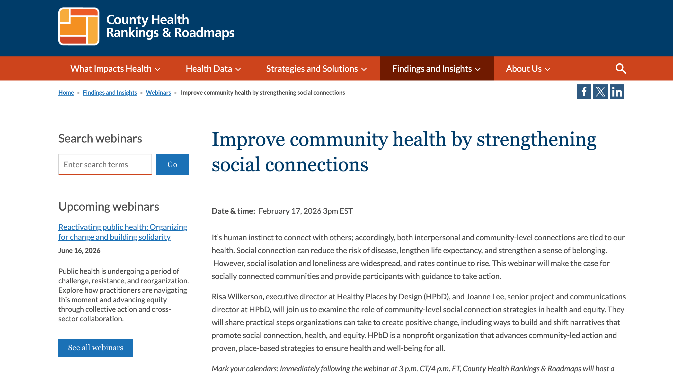 Preview of Improve Community Health by Strengthening Social Connections