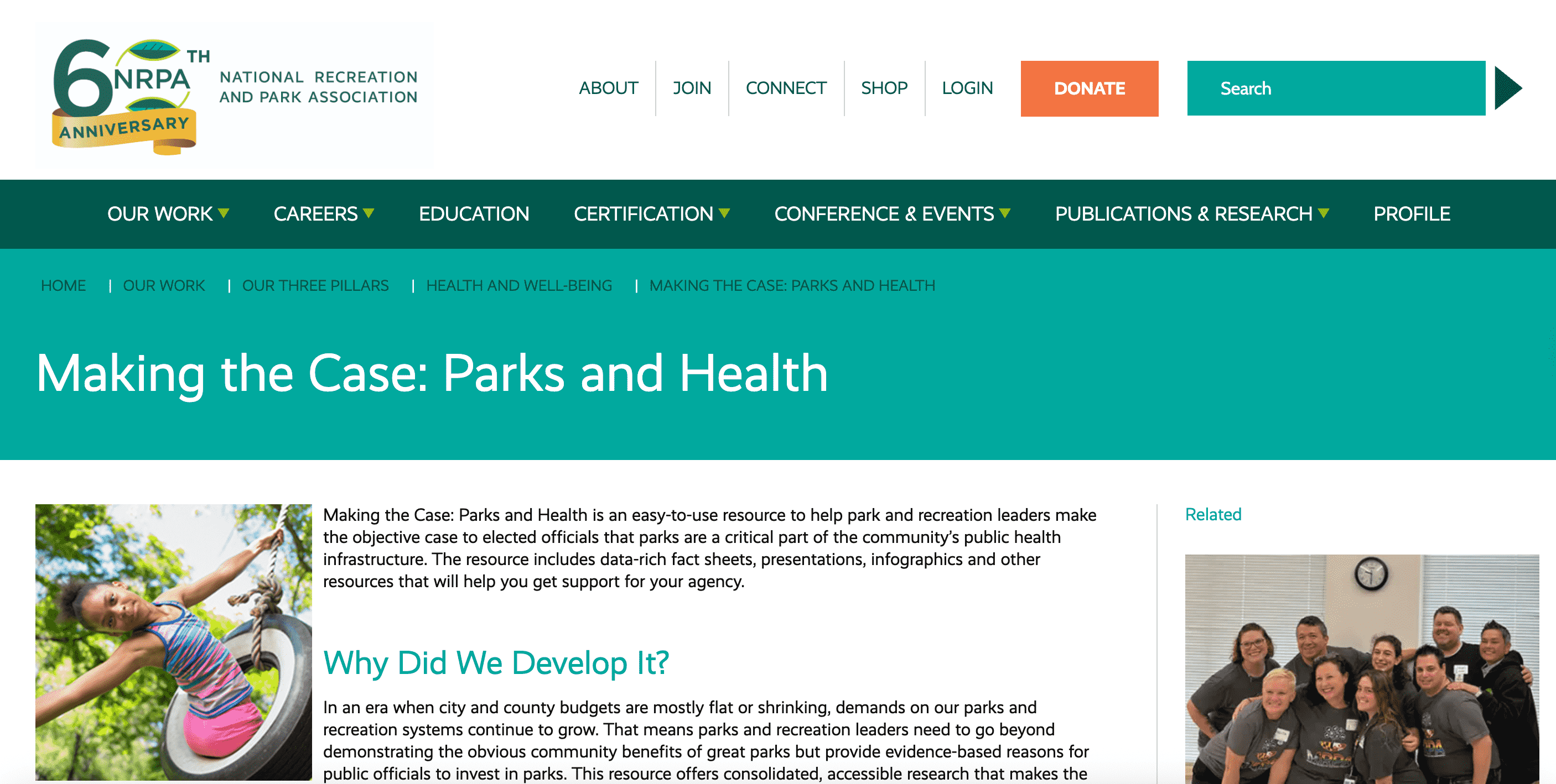 Preview of Making the Case: Parks and Health