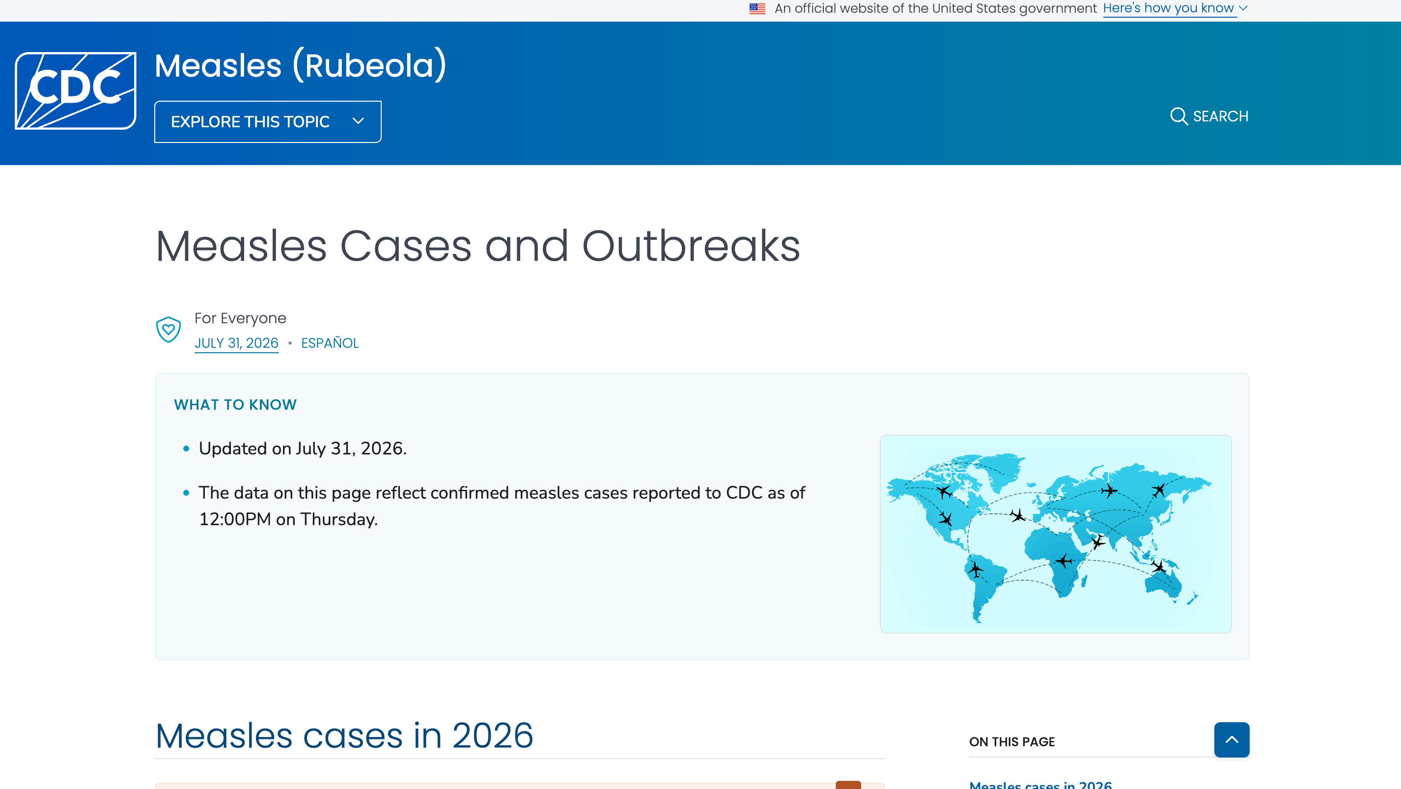 Preview of Measles Cases and Outbreaks