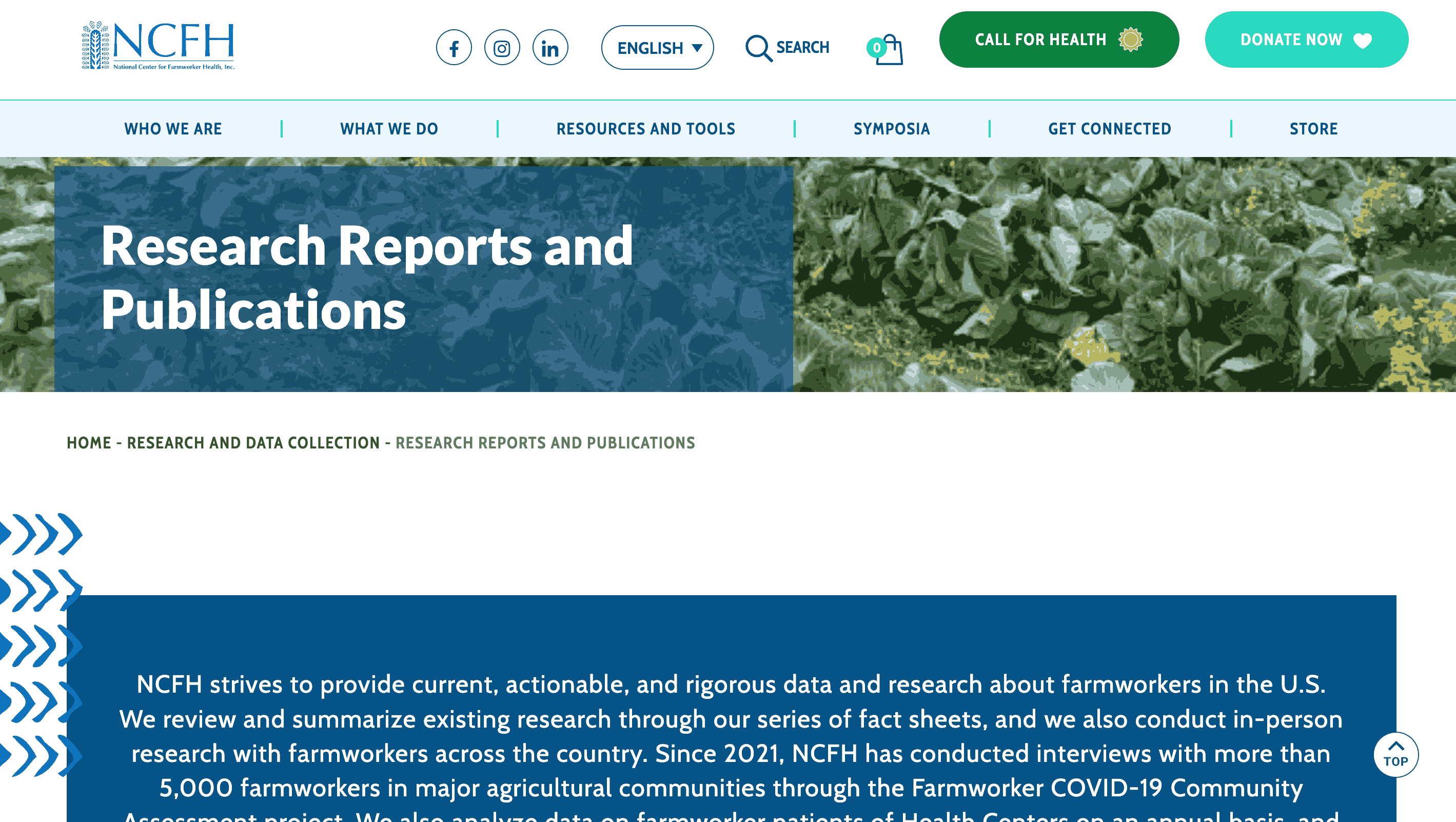Preview of NCFH Research Reports and Publications