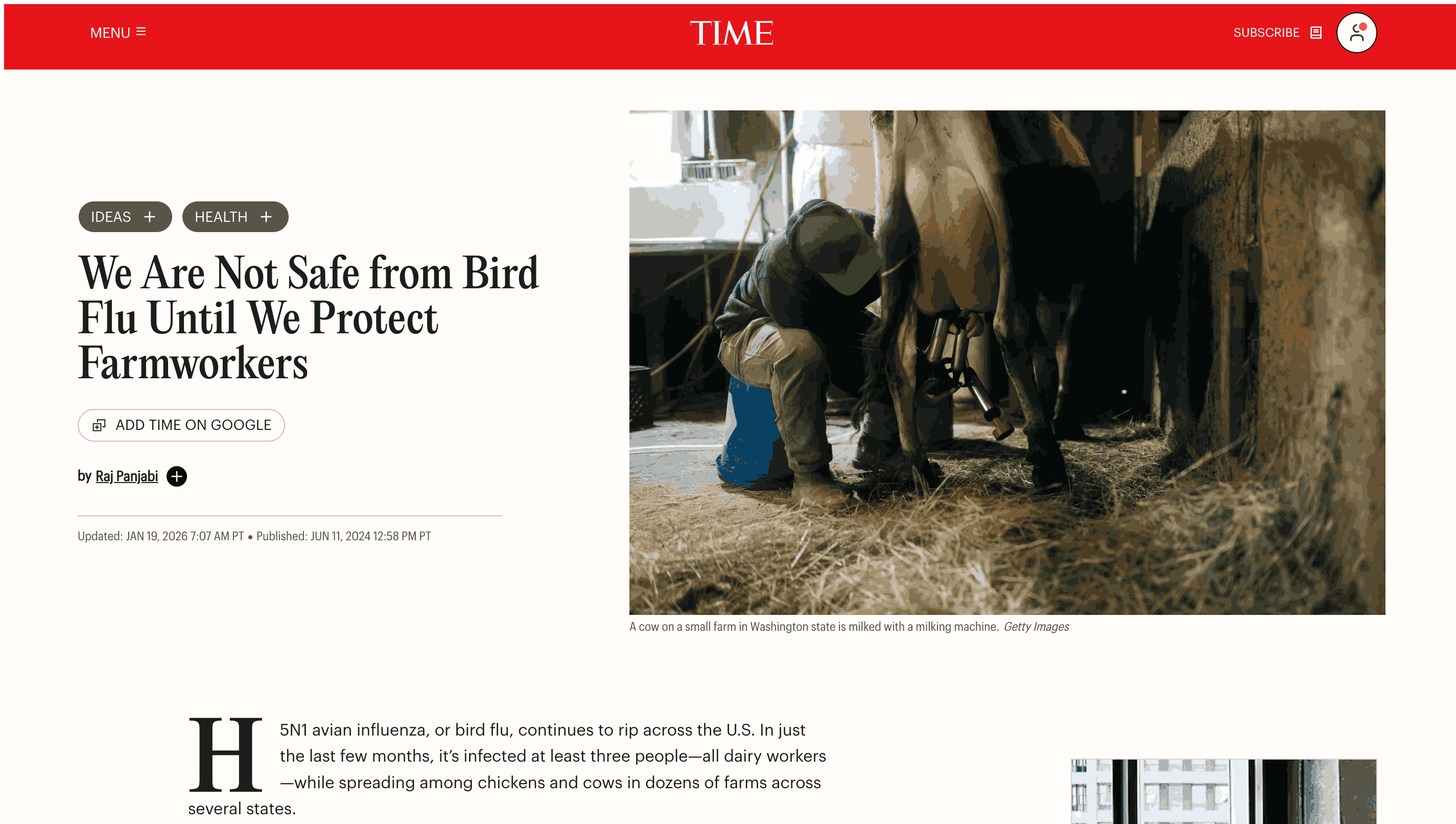 Preview of We Are Not Safe from Bird Flu Until We Protect Farmworkers