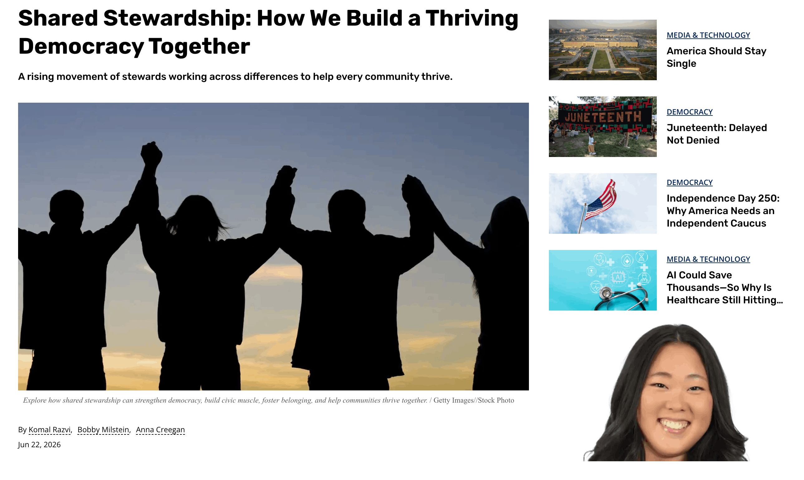 Preview of Shared Stewardship: How We Build a Thriving Democracy Together