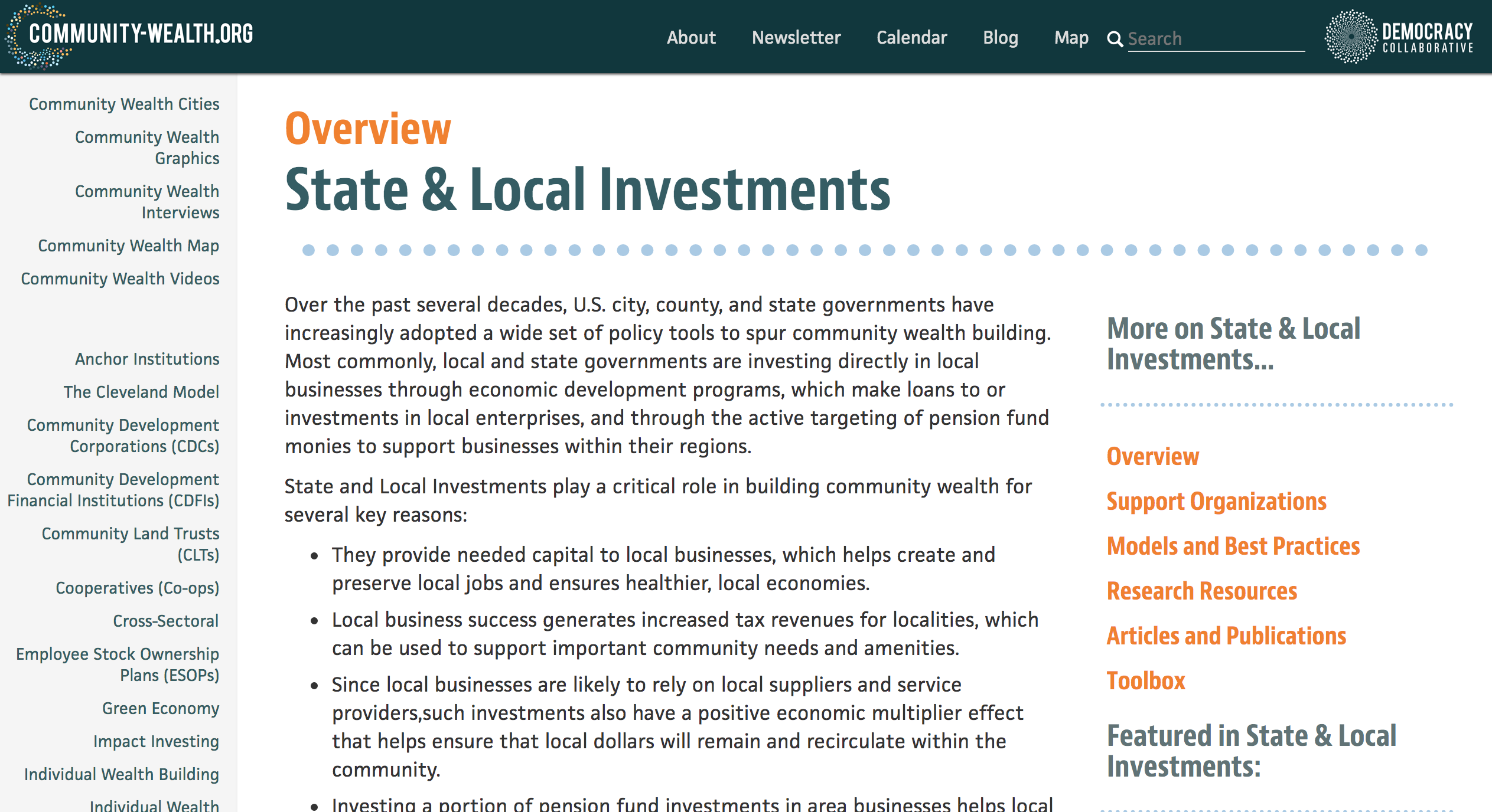 Community Wealth's State and Local Investments Toolkit