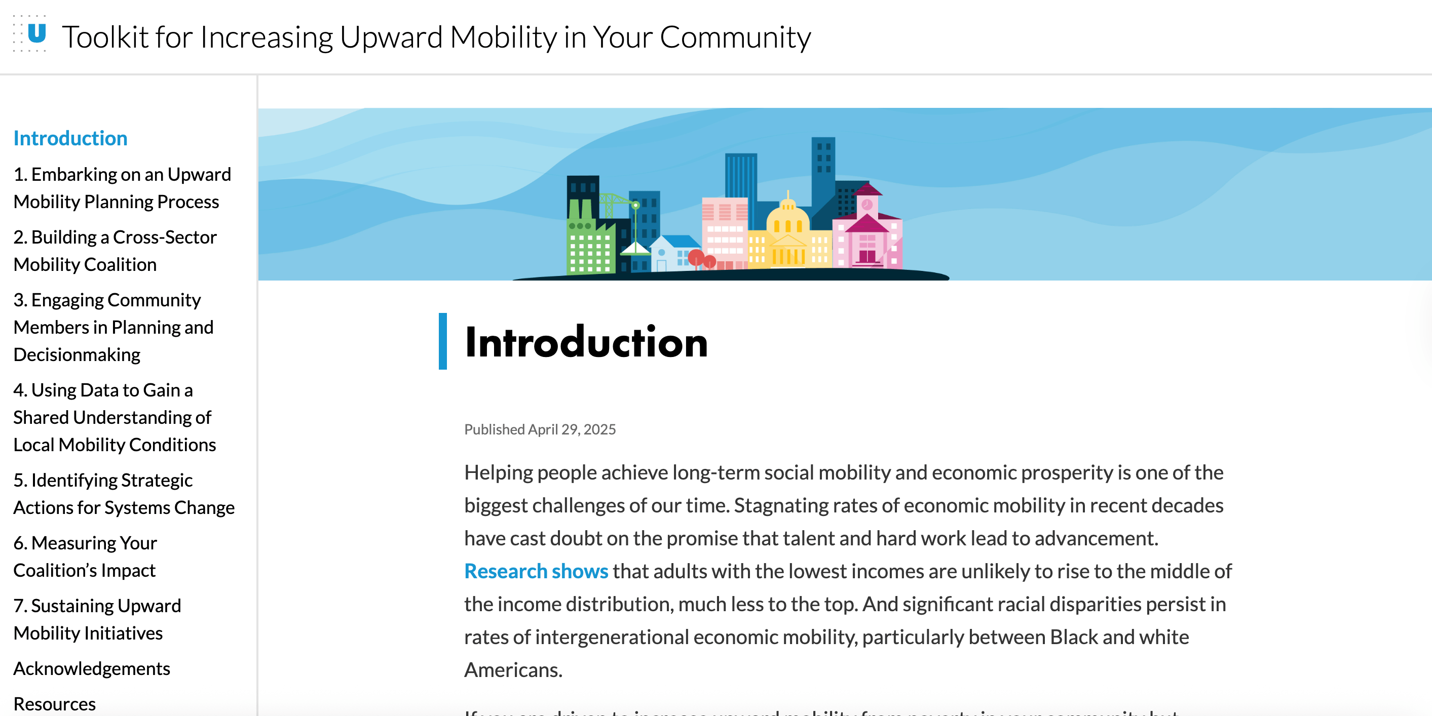 Preview of Toolkit for Increasing Upward Mobility in Your Community
