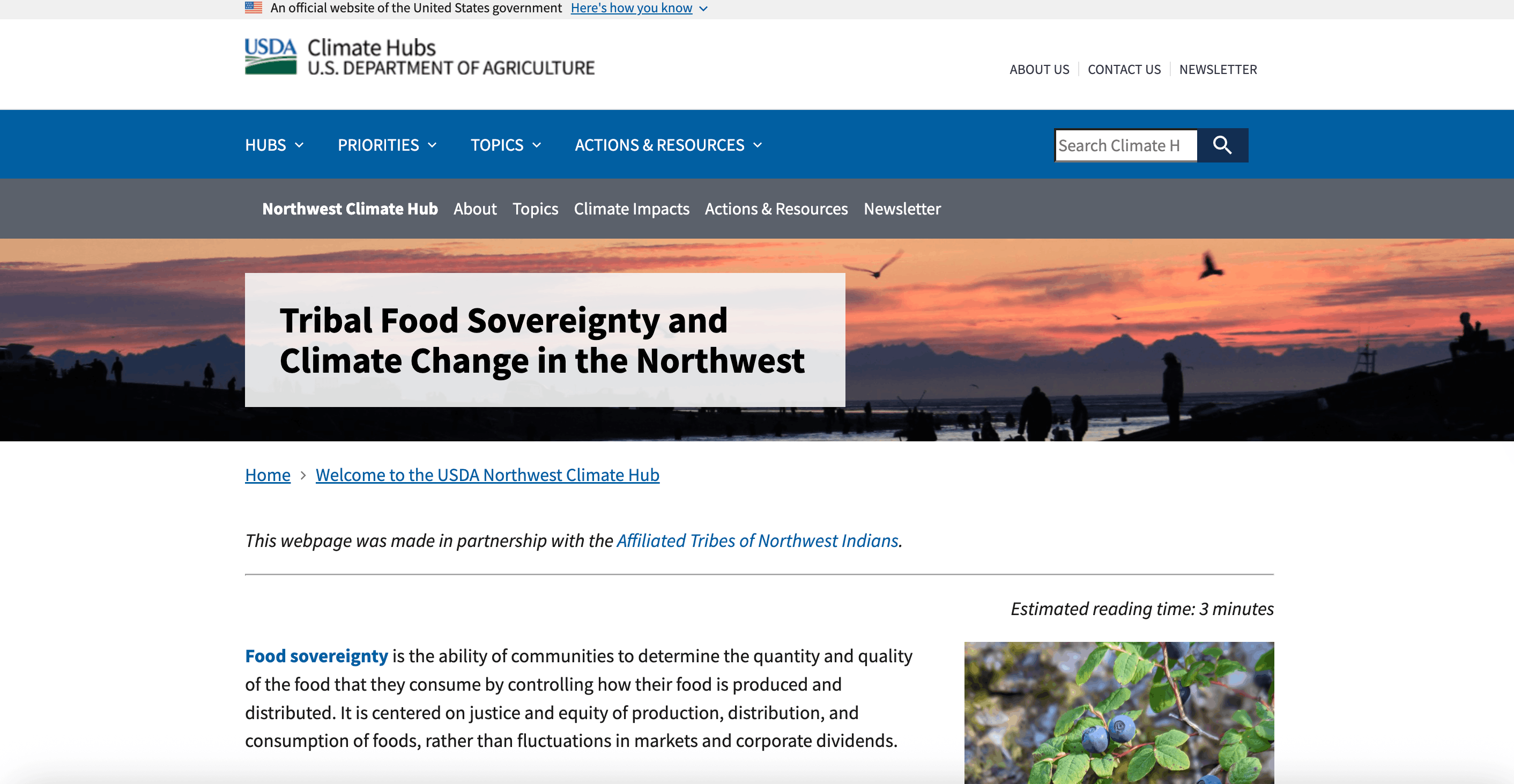 Preview of Tribal Food Sovereignty and Climate Change in the Northwest