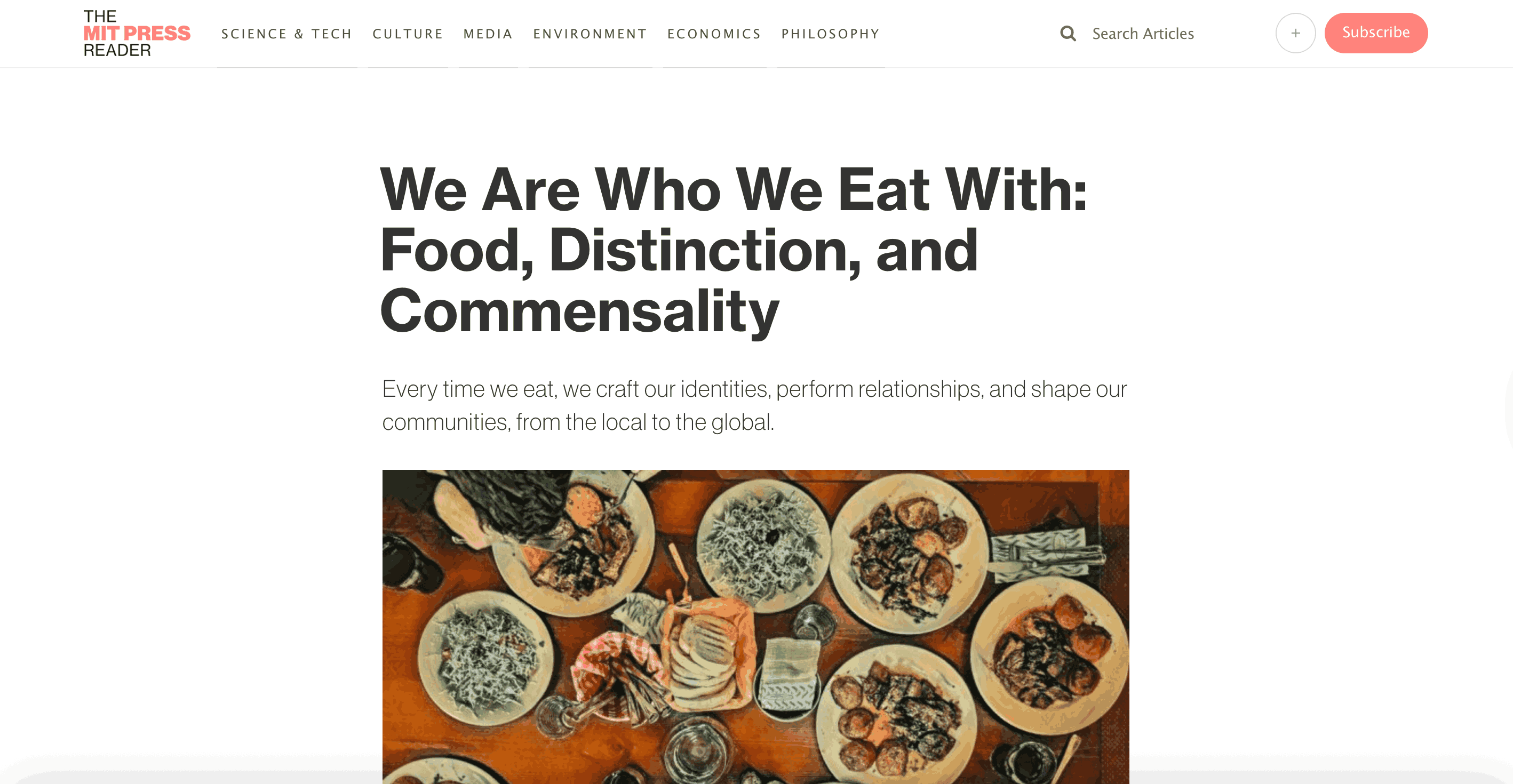Preview of We Are Who We Eat With: Food, Distinction, and Commensality